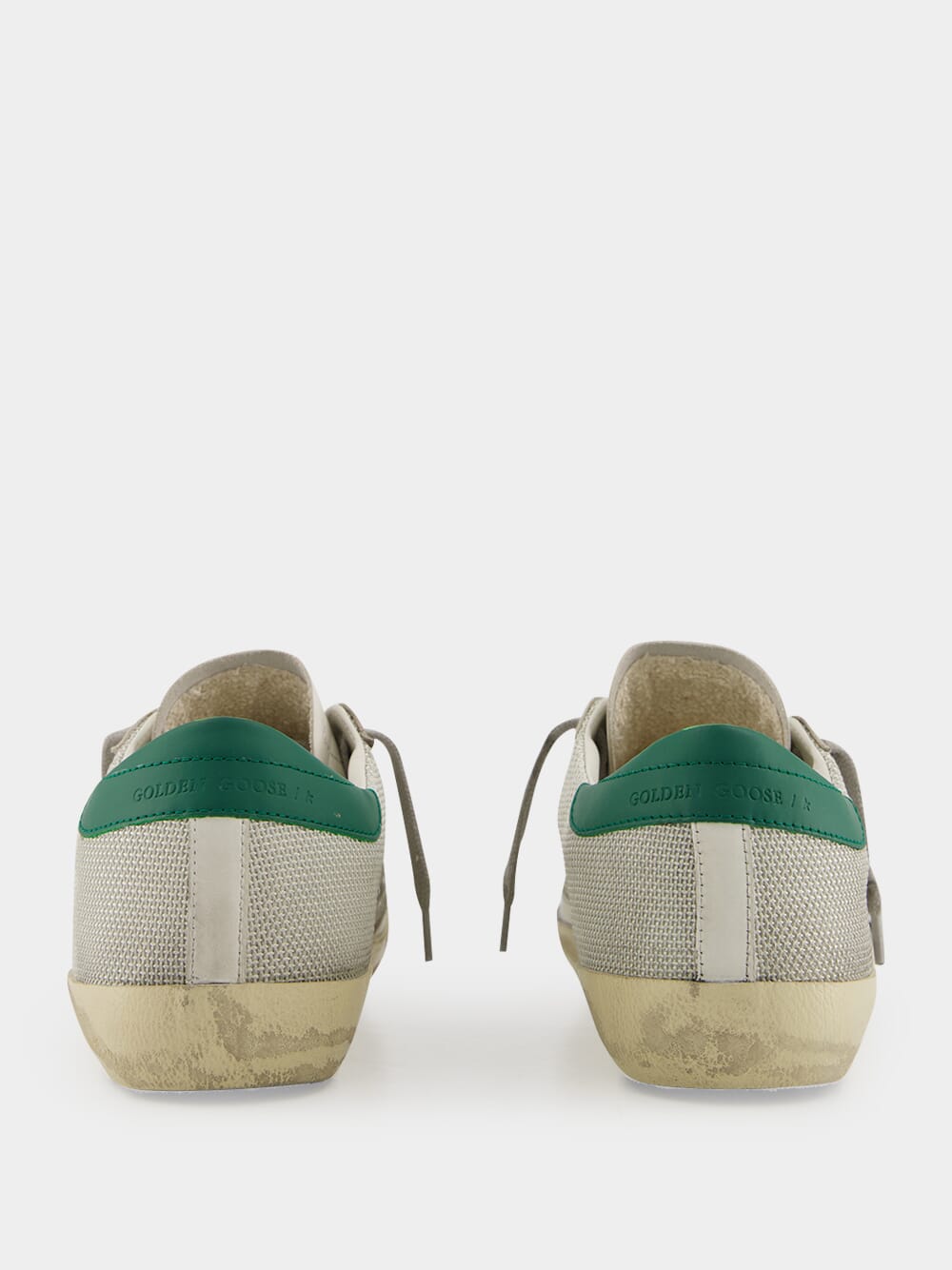 Basalto Grey Superstar Net Sneakers with Suede Star