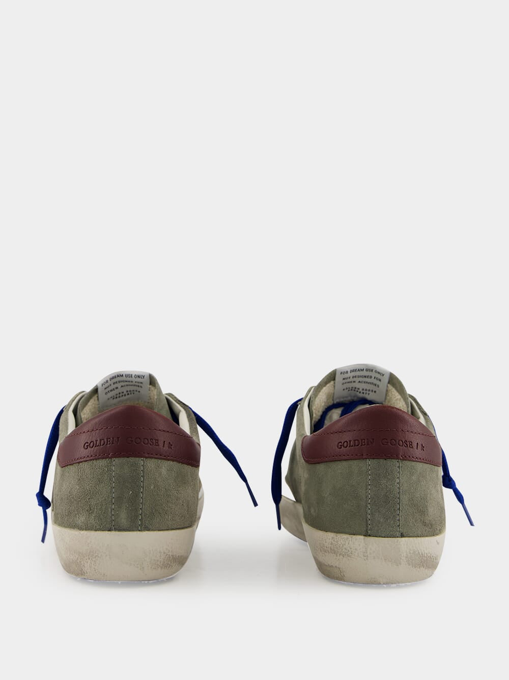 Dark Green 	Suede Superstar Sneakers with Brown Star