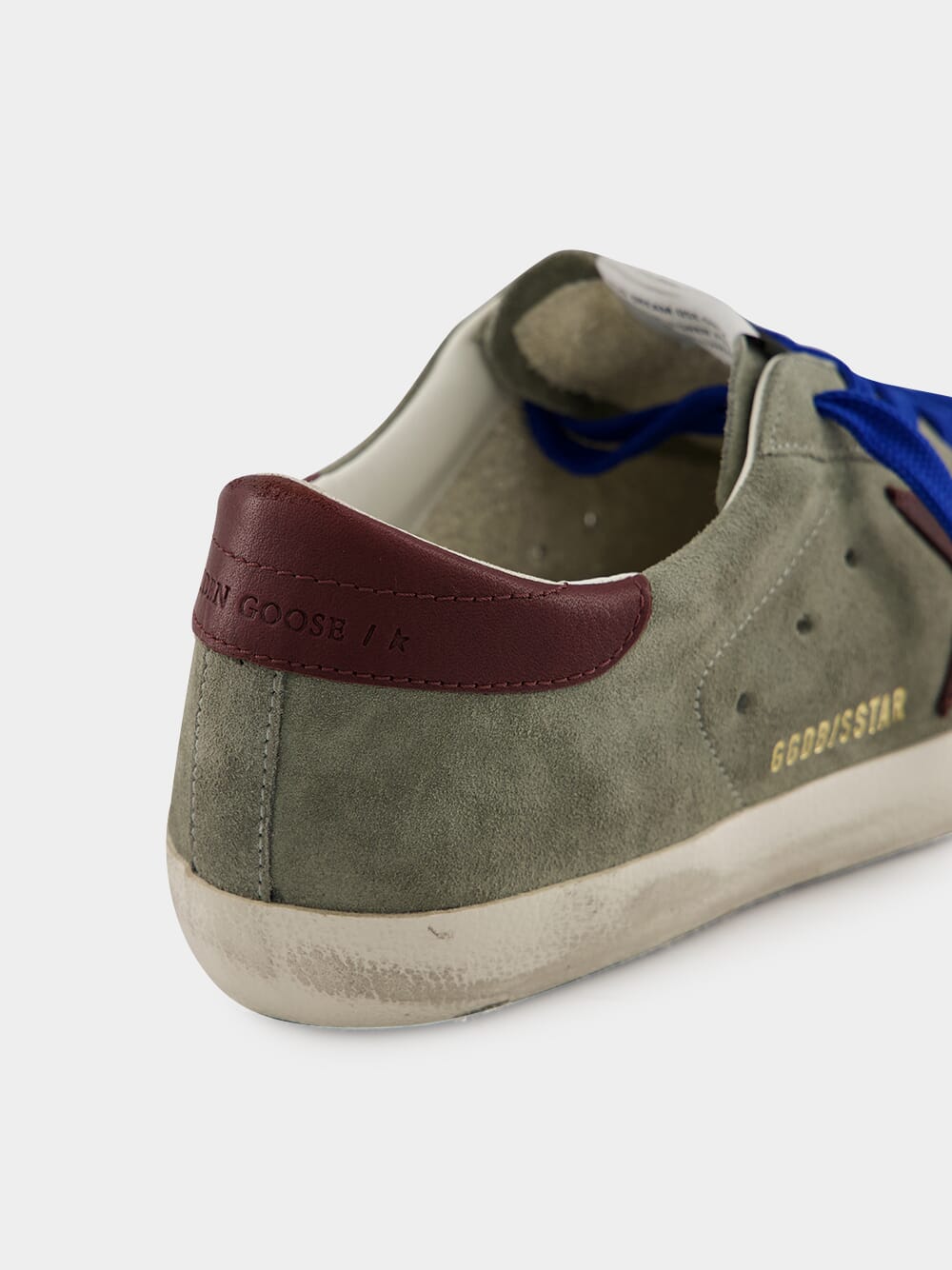 Dark Green 	Suede Superstar Sneakers with Brown Star