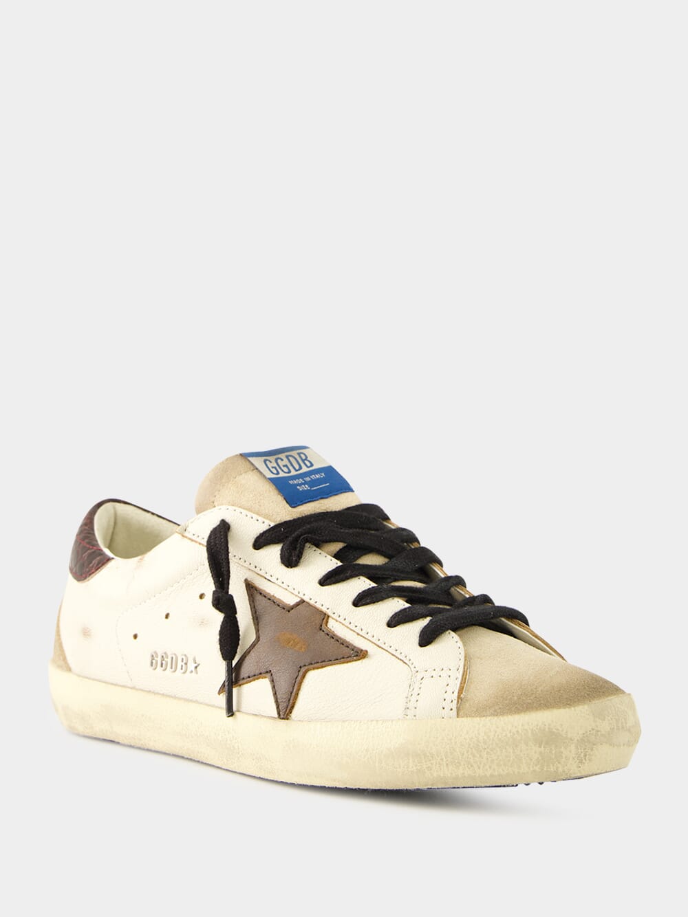 White Beige Brown Superstar Sneakers