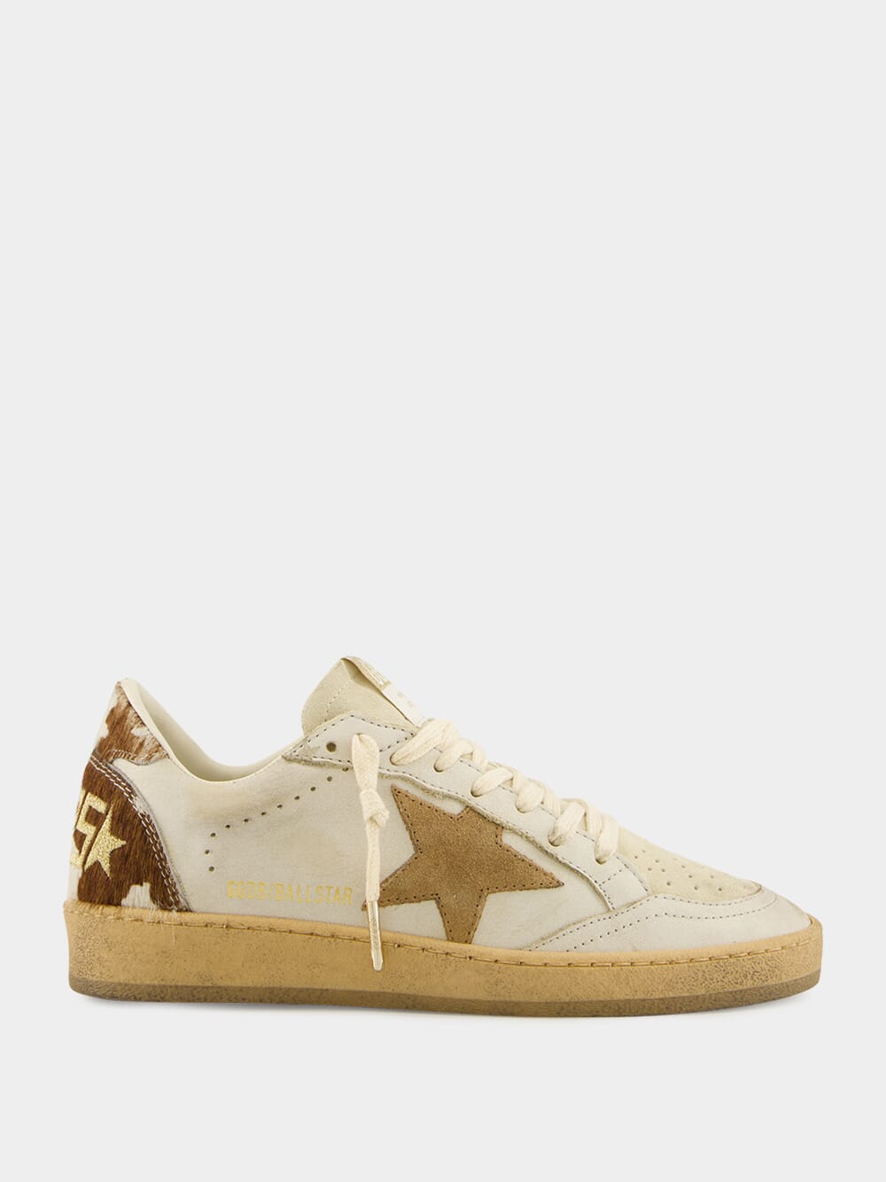Ballstar Cow-Print Leather Sneakers
