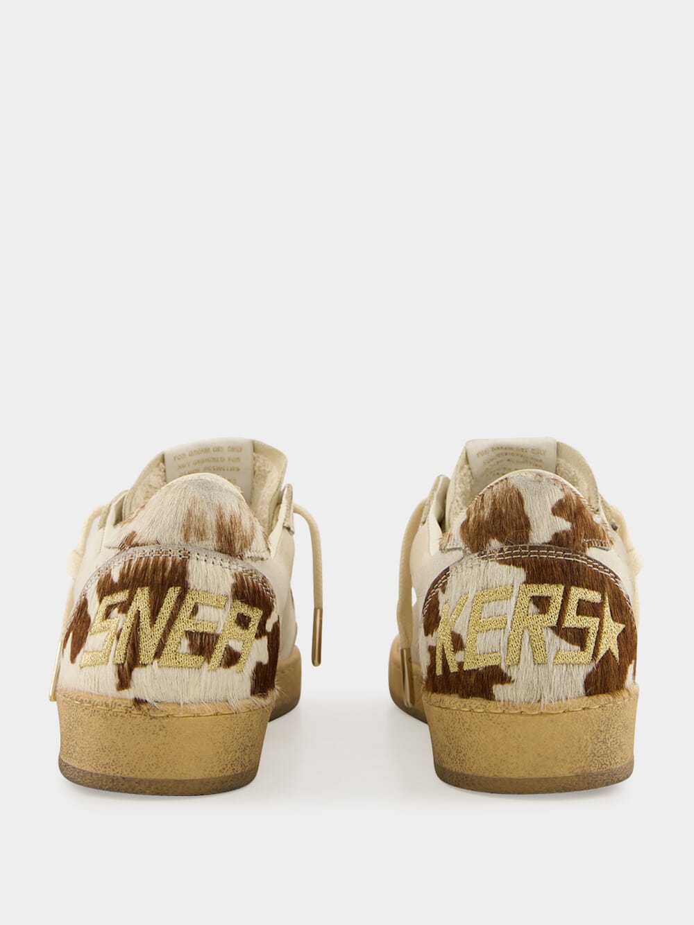 Ballstar Cow-Print Leather Sneakers