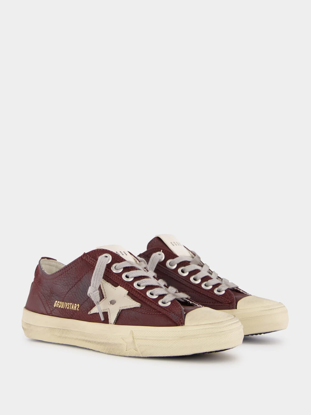 Red Wine V-Star 2 Sneakers With Cream Star