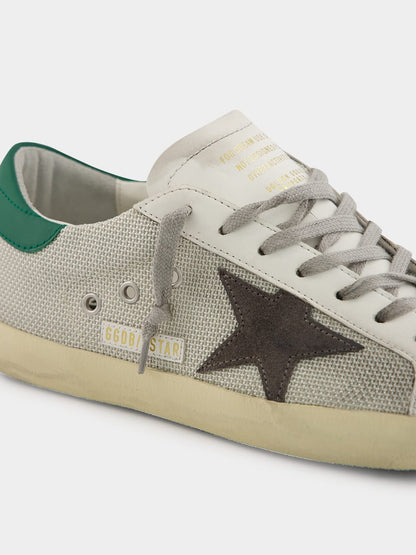 Basalto Grey Superstar Net Sneakers with Suede Star