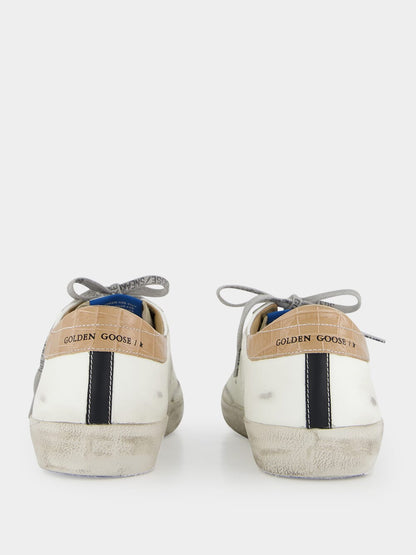 White and Black Superstar Low-Top Sneakers