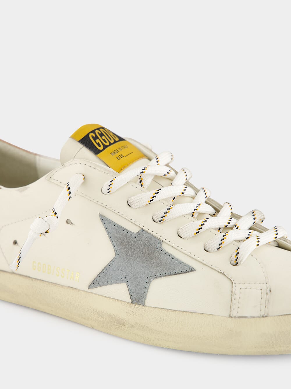 White Brown Superstar Leather Sneakers