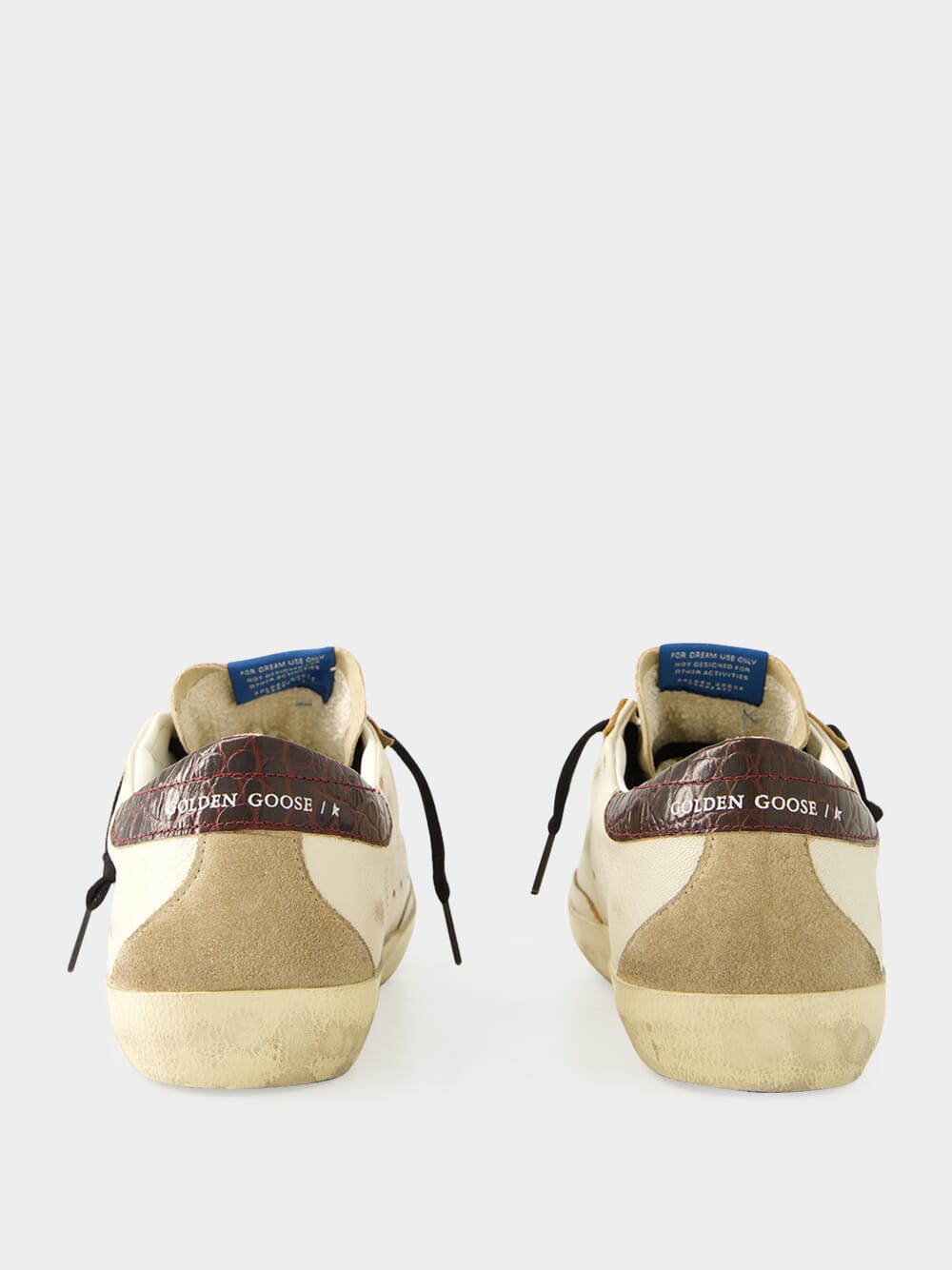 White Beige Brown Superstar Sneakers