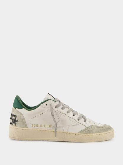 White and Green Ballstar Sneakers with Matt Heel