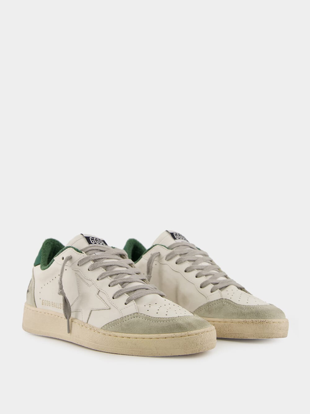 White and Green Ballstar Sneakers with Matt Heel