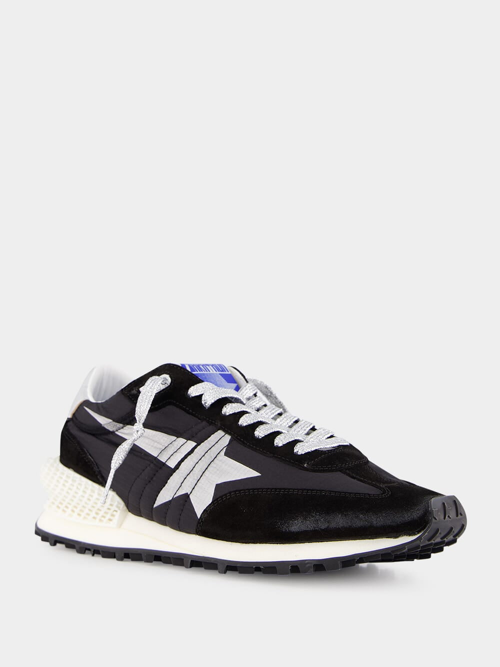 Marathon Sneakers With Black Ripstop Nylon Upper And Silver Star