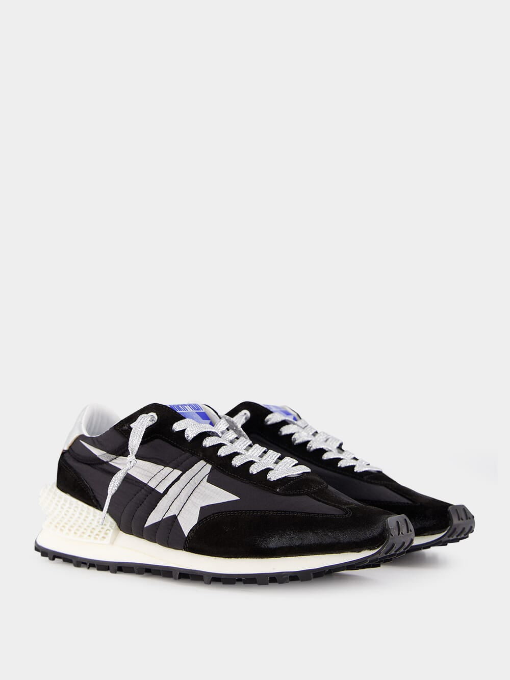 Marathon Sneakers With Black Ripstop Nylon Upper And Silver Star