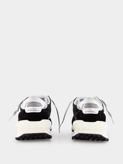 Marathon Sneakers With Black Ripstop Nylon Upper And Silver Star