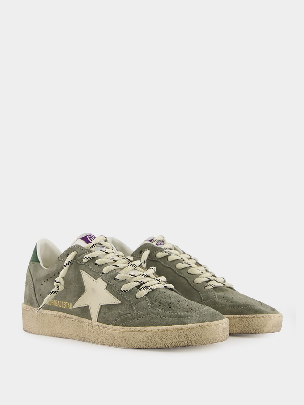 Green Ballstar Suede and Leather Star Sneakers