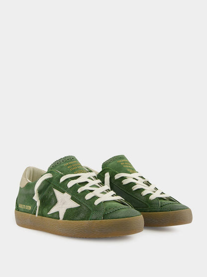 Green Suede Super-Star Sneakers