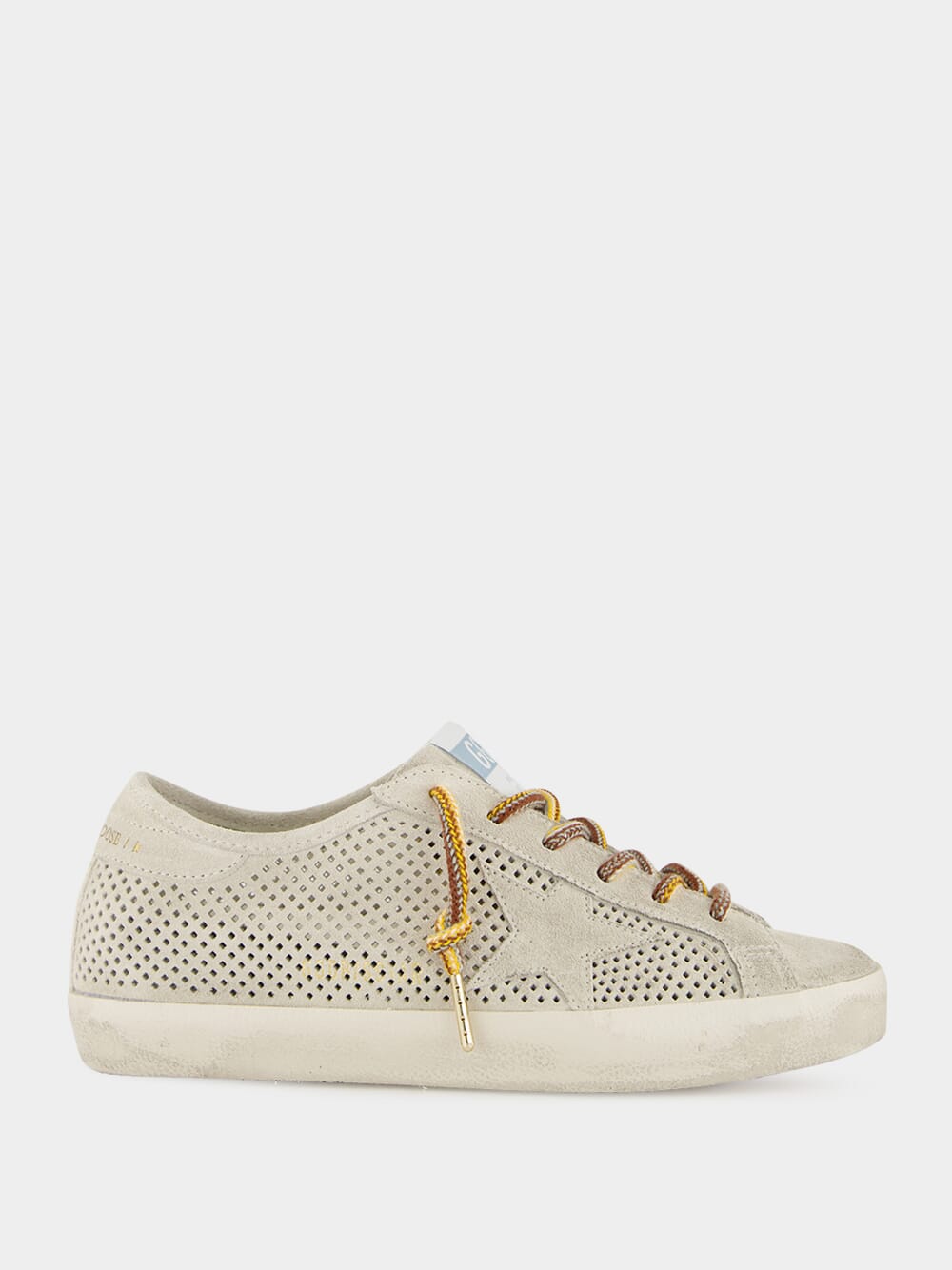 Super-Star Perforated Suede Sneakers in Grey